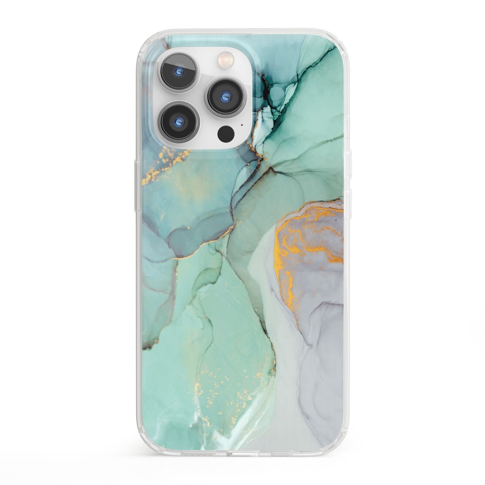 Marble Pattern iPhone 13 Pro Clear Bumper Case