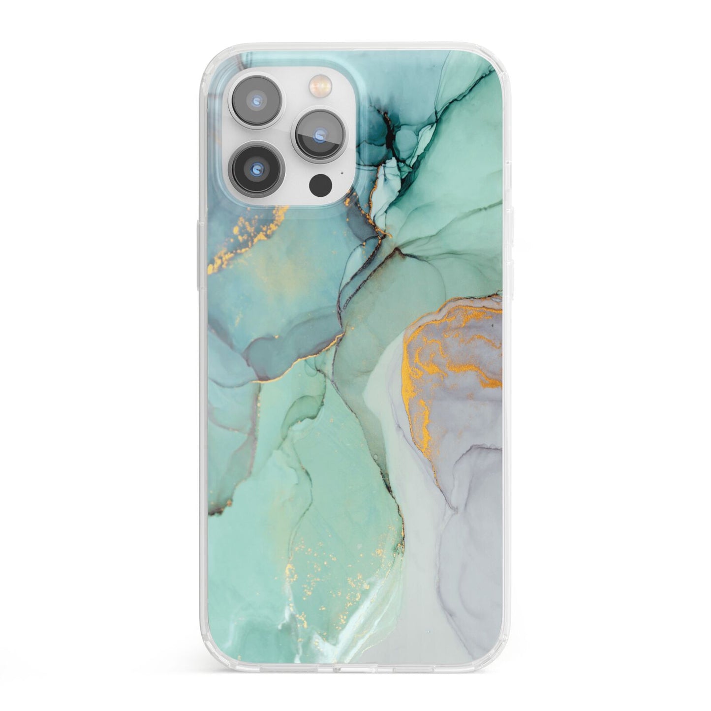 Marble Pattern iPhone 13 Pro Max Clear Bumper Case