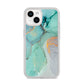Marble Pattern iPhone 14 Clear Tough Case Starlight