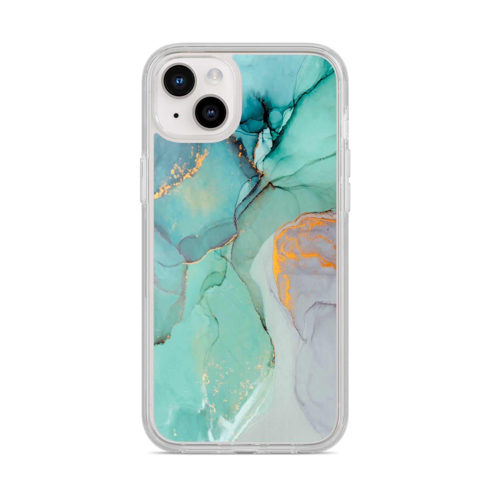 Marble Pattern iPhone 14 Plus Clear Tough Case Starlight
