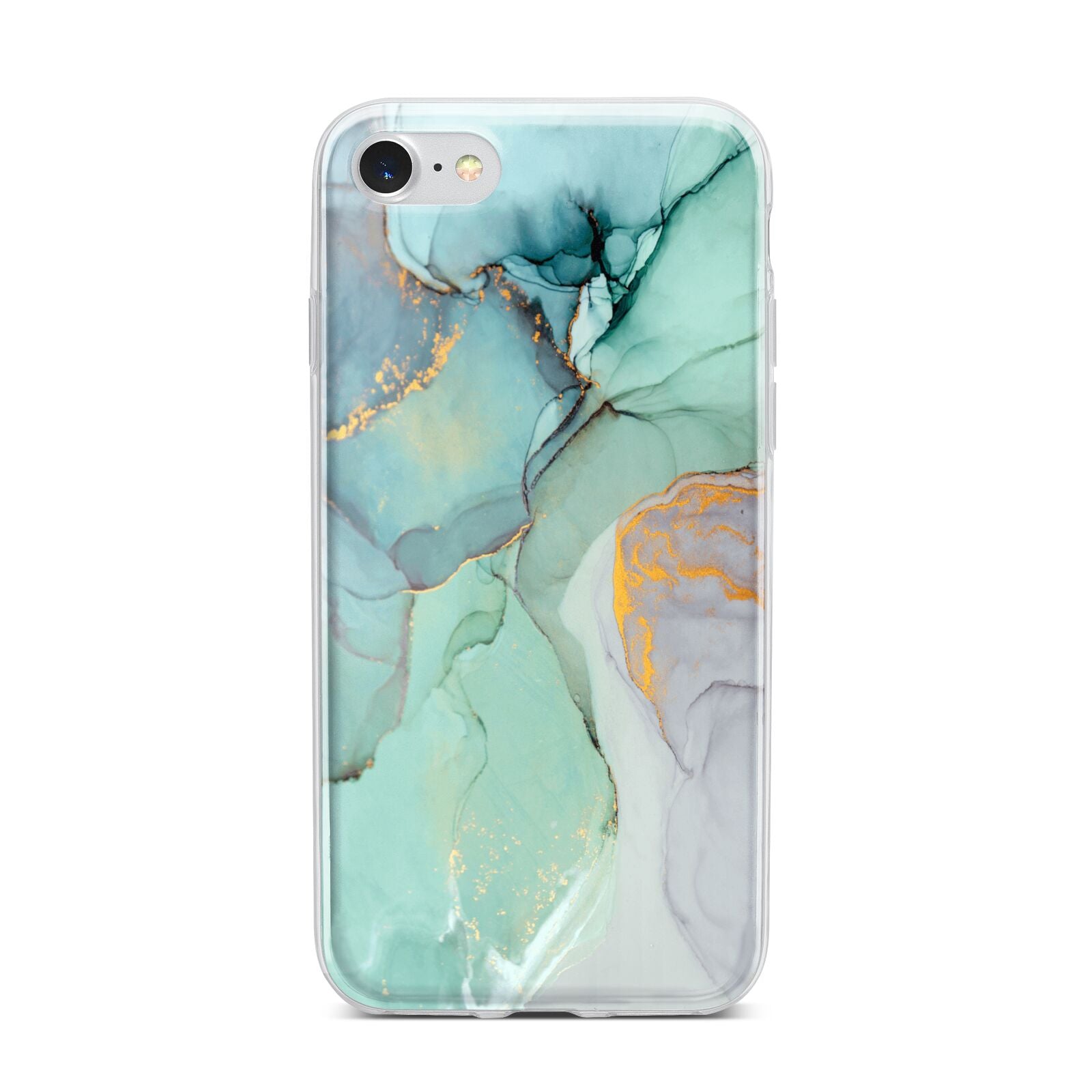 Marble Pattern iPhone 7 Bumper Case on Silver iPhone
