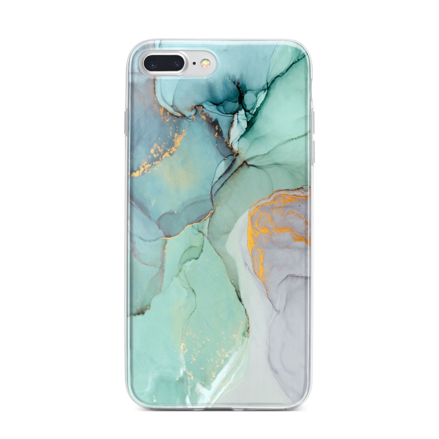Marble Pattern iPhone 7 Plus Bumper Case on Silver iPhone