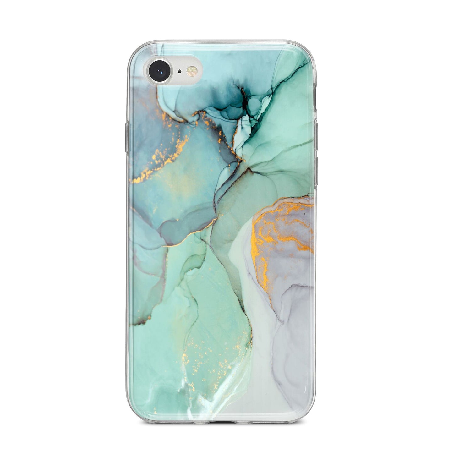 Marble Pattern iPhone 8 Bumper Case on Silver iPhone