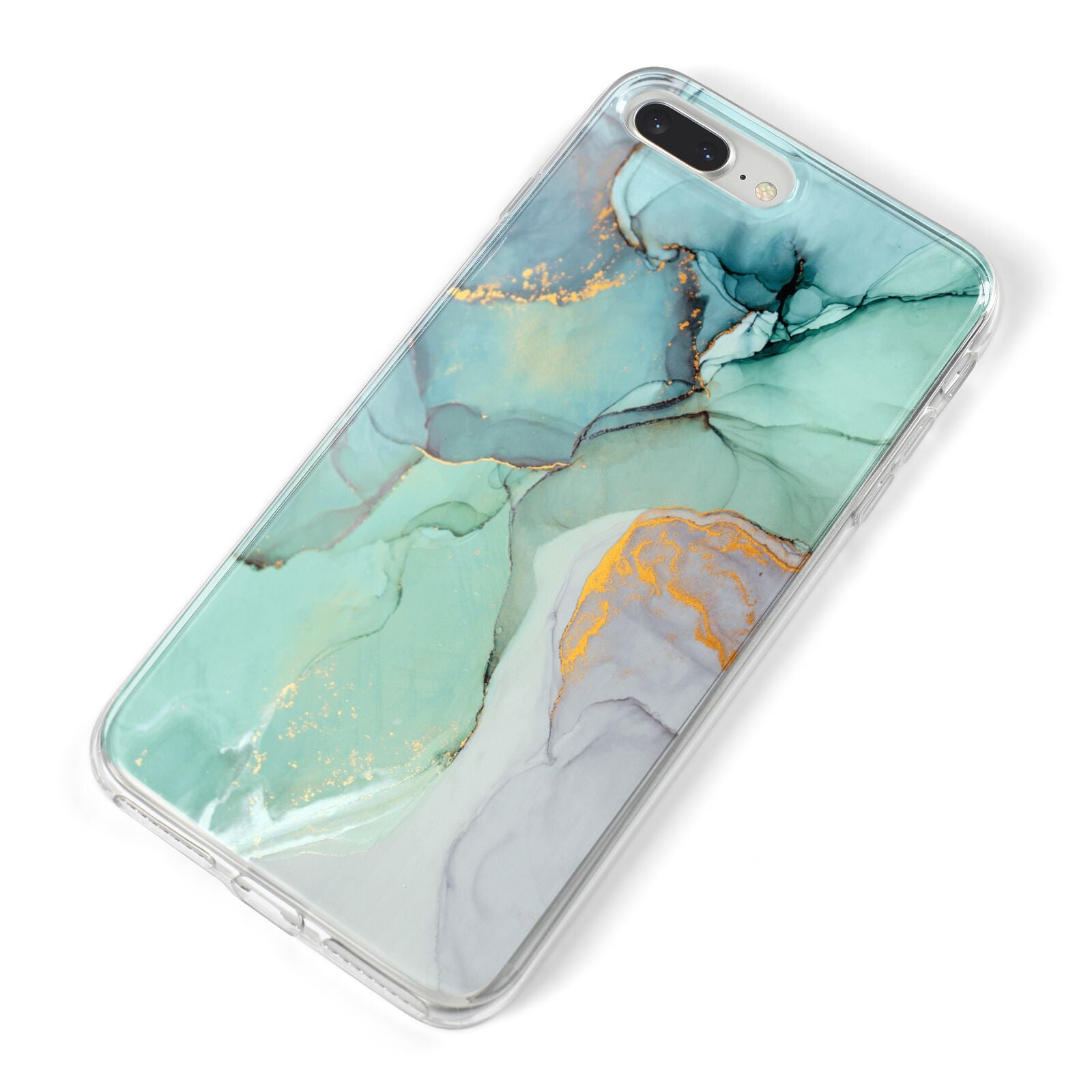 Marble Pattern iPhone 8 Plus Bumper Case on Silver iPhone Alternative Image