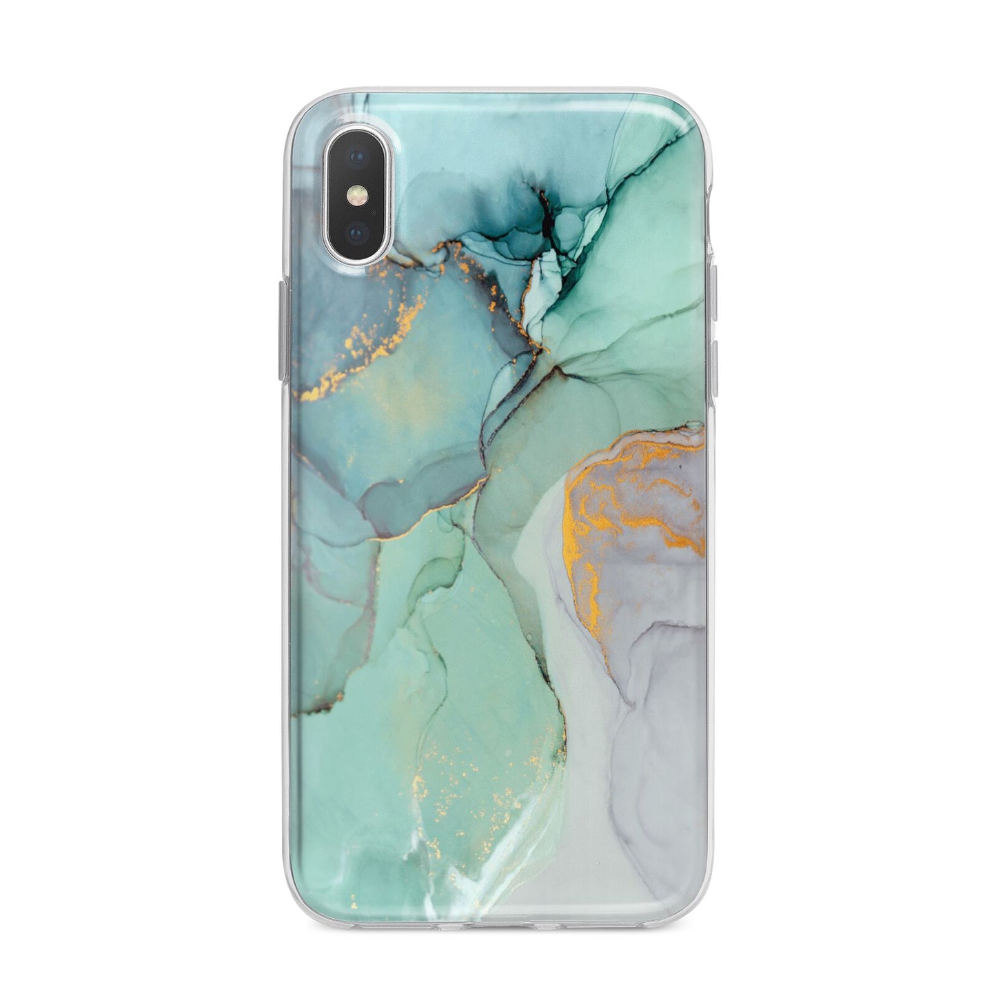 Marble Pattern iPhone X Bumper Case on Silver iPhone Alternative Image 1