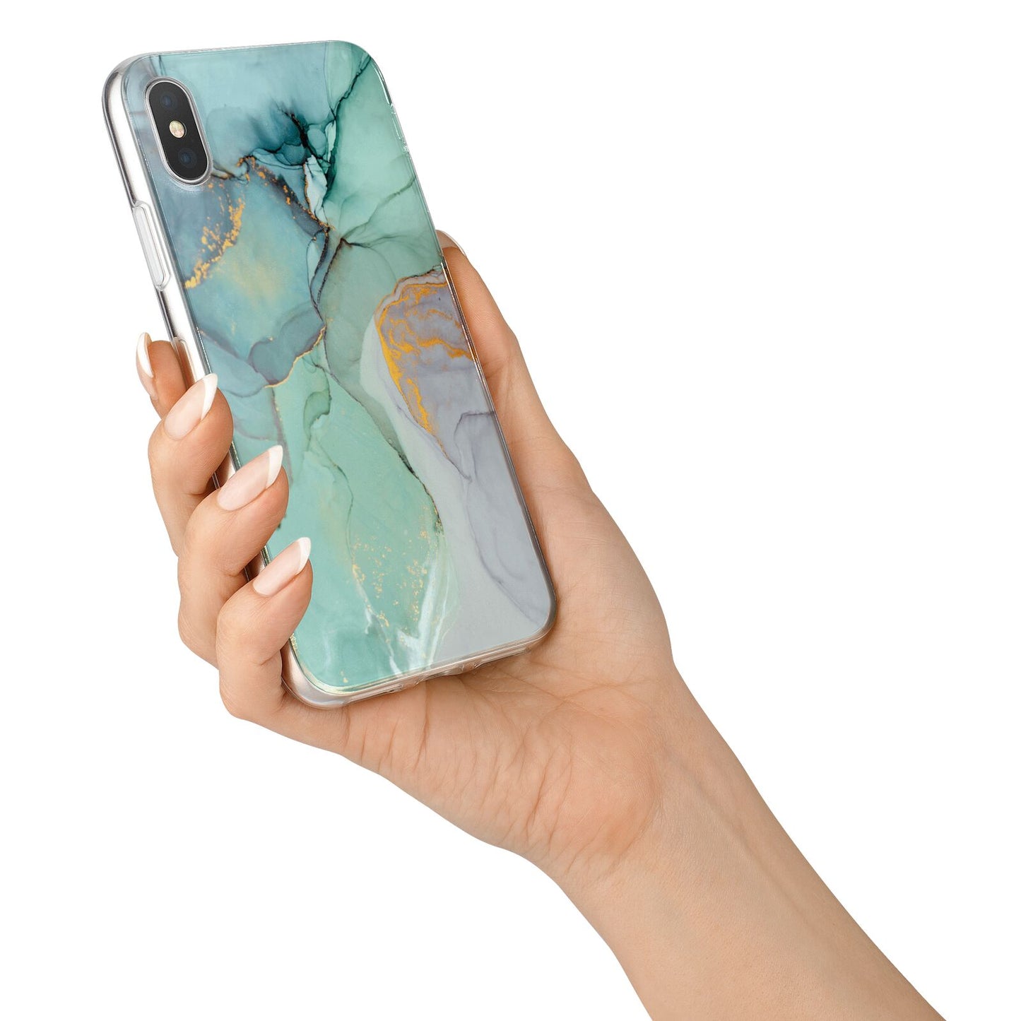 Marble Pattern iPhone X Bumper Case on Silver iPhone Alternative Image 2