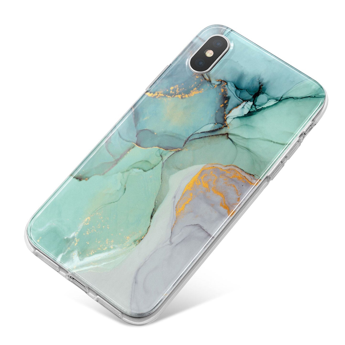 Marble Pattern iPhone X Bumper Case on Silver iPhone