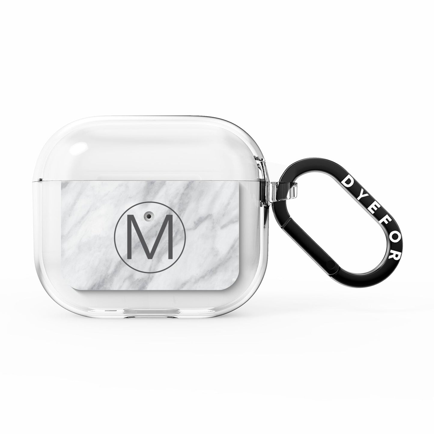 Marble Personalised Initial AirPods Clear Case 3rd Gen