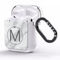 Marble Personalised Initial AirPods Clear Case Side Image