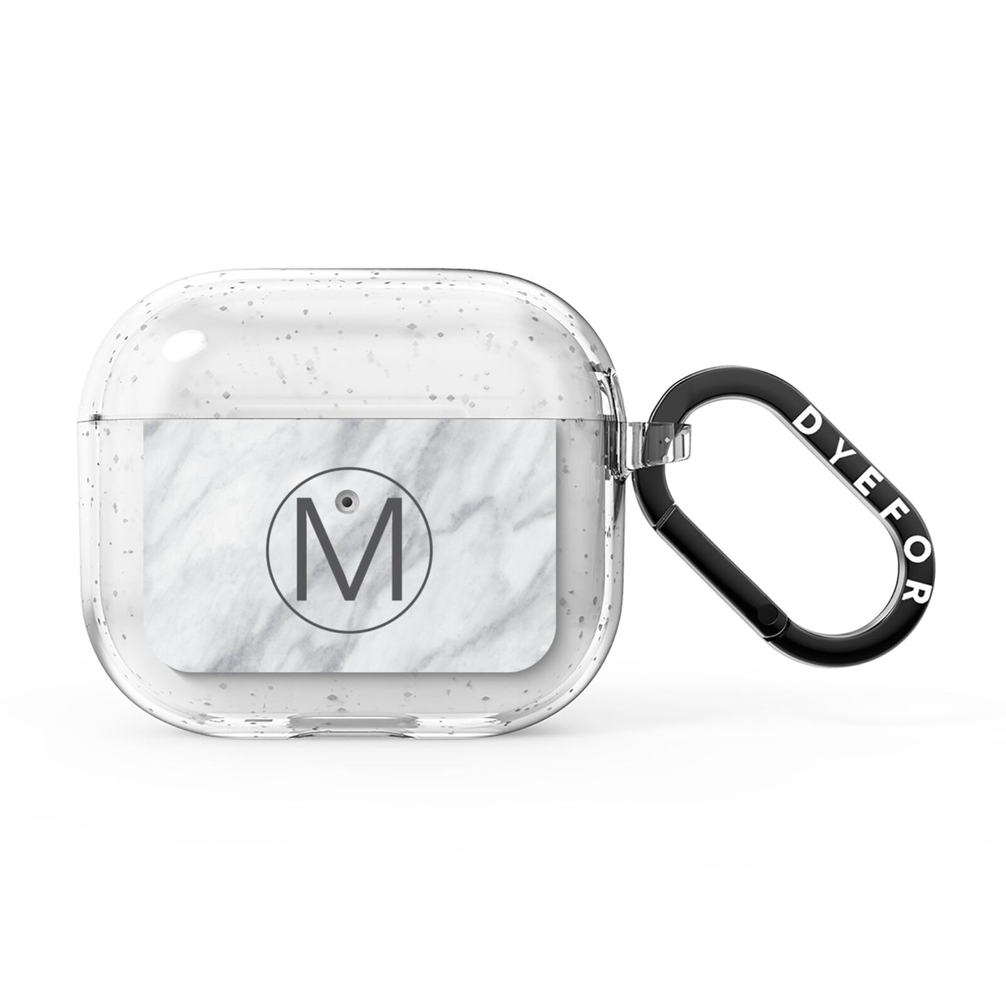 Marble Personalised Initial AirPods Glitter Case 3rd Gen
