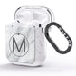 Marble Personalised Initial AirPods Glitter Case Side Image
