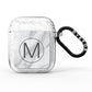 Marble Personalised Initial AirPods Glitter Case
