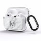 Marble Personalised Initial AirPods Pro Clear Case Side Image