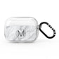 Marble Personalised Initial AirPods Pro Clear Case