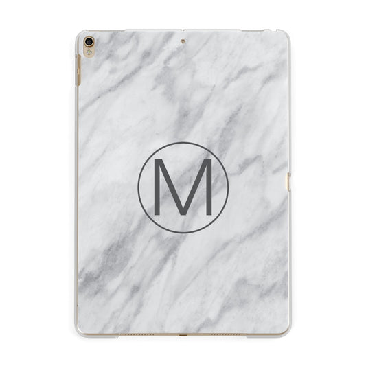 Marble Personalised Initial Apple iPad Gold Case
