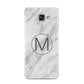 Marble Personalised Initial Samsung Galaxy A3 2016 Case on gold phone