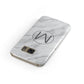 Marble Personalised Initial Samsung Galaxy Case Front Close Up