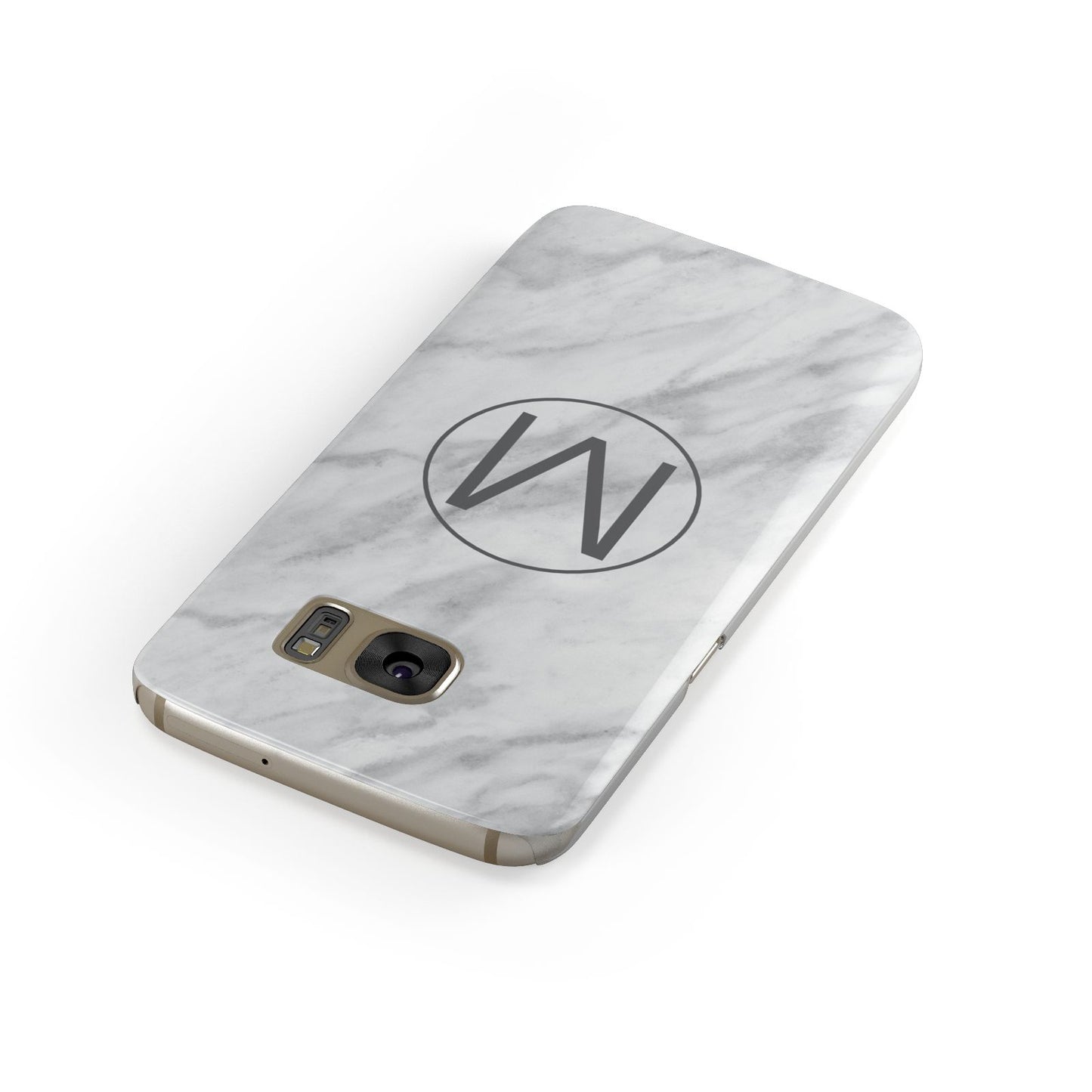 Marble Personalised Initial Samsung Galaxy Case Front Close Up