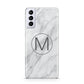 Marble Personalised Initial Samsung S21 Plus Case