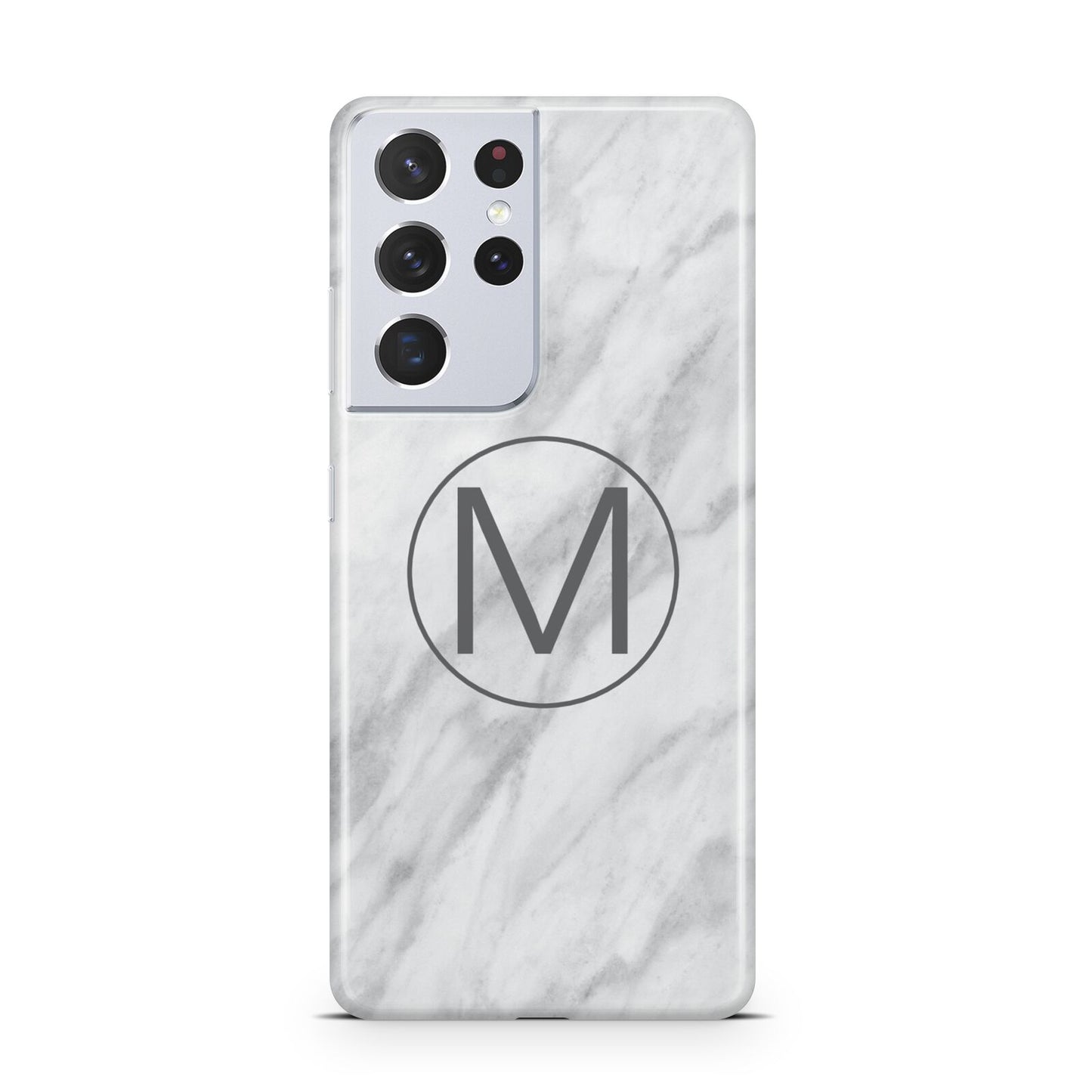 Marble Personalised Initial Samsung S21 Ultra Case