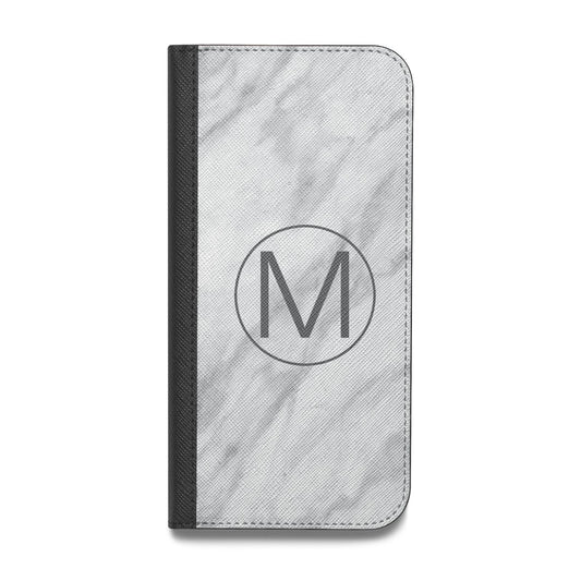 Marble Personalised Initial Vegan Leather Flip Samsung Case