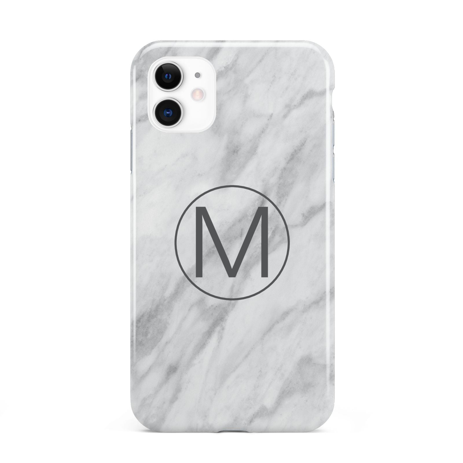 Marble Personalised Initial iPhone 11 3D Tough Case