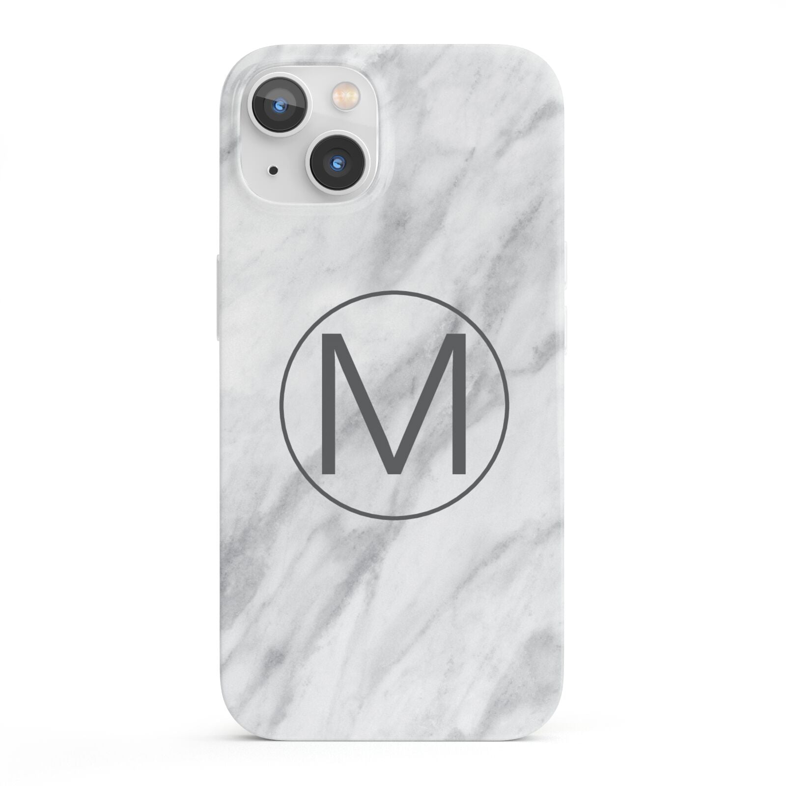 Marble Personalised Initial iPhone 13 Full Wrap 3D Snap Case