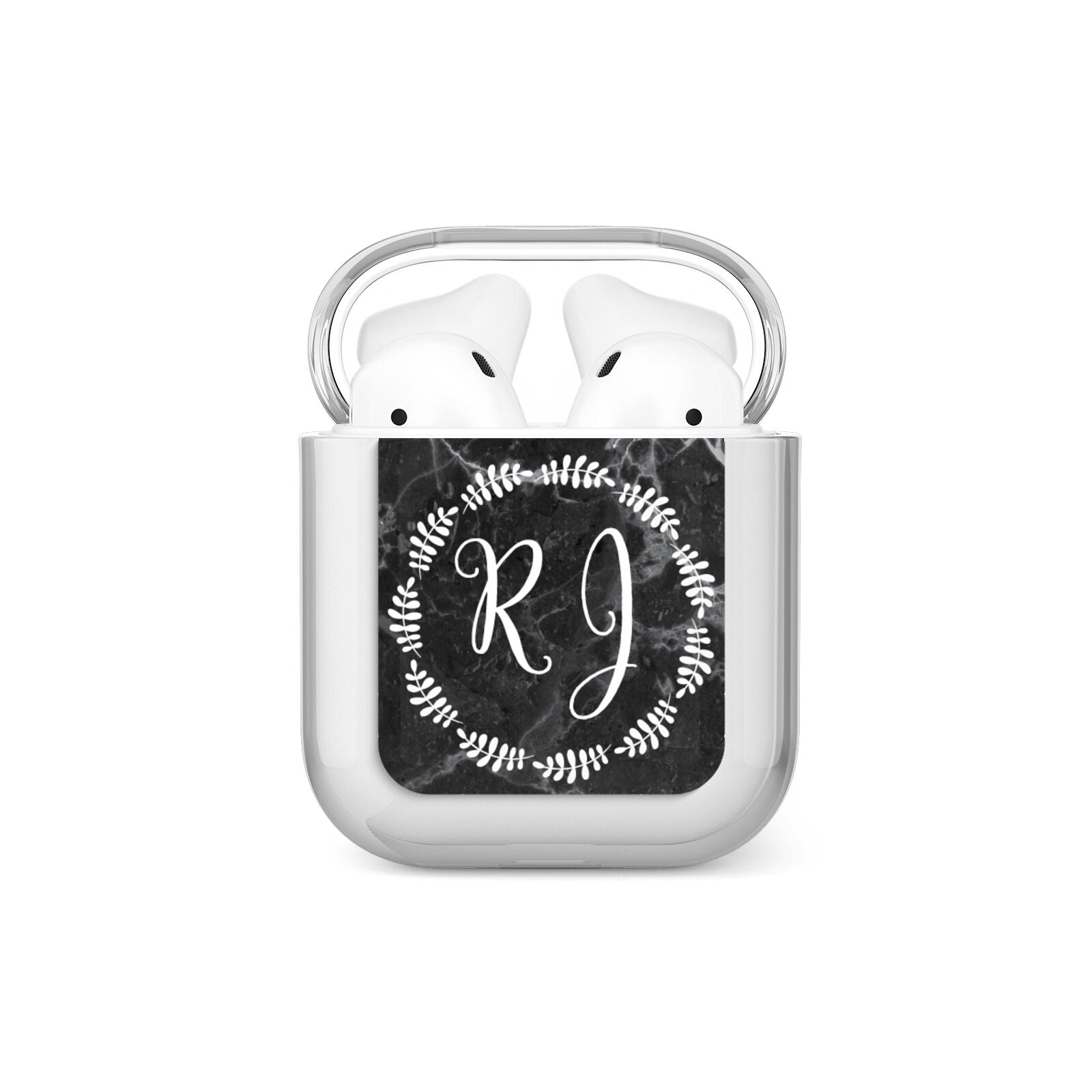 Marble Personalised Initials AirPods Case