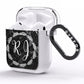 Marble Personalised Initials AirPods Clear Case Side Image