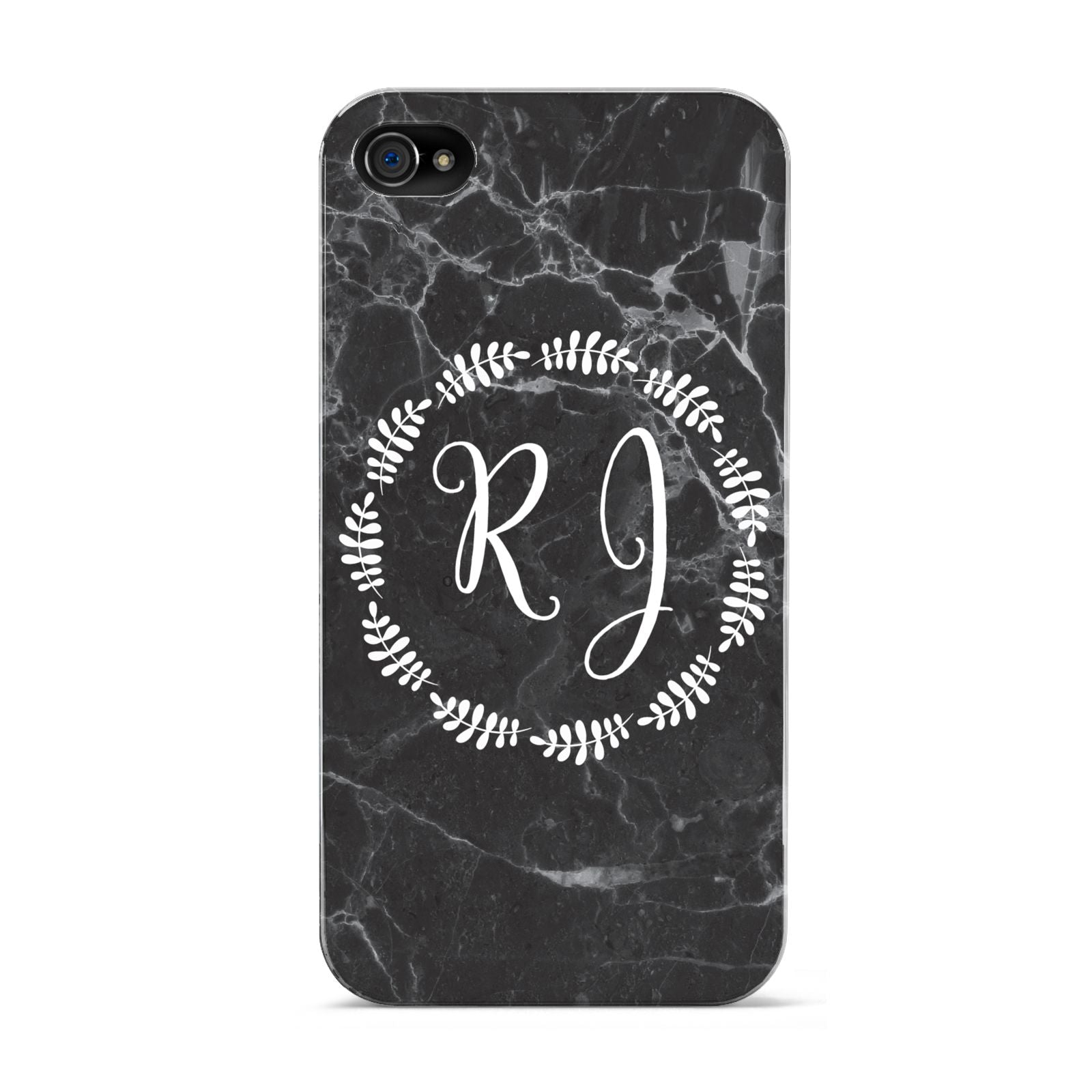 Marble Personalised Initials Apple iPhone 4s Case