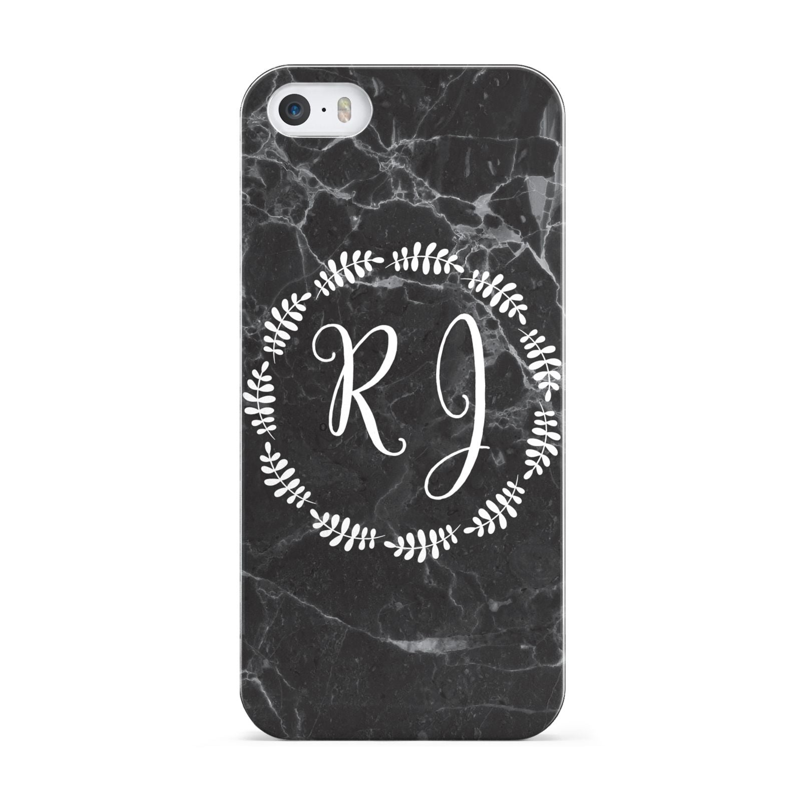 Marble Personalised Initials Apple iPhone 5 Case