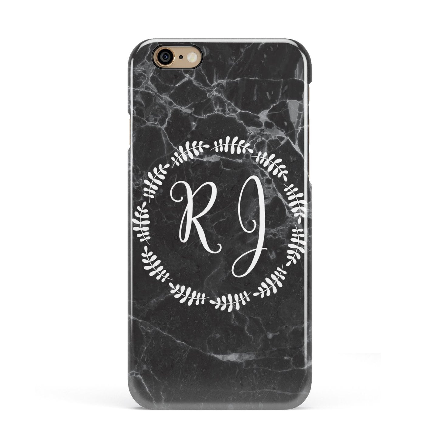 Marble Personalised Initials Apple iPhone 6 3D Snap Case