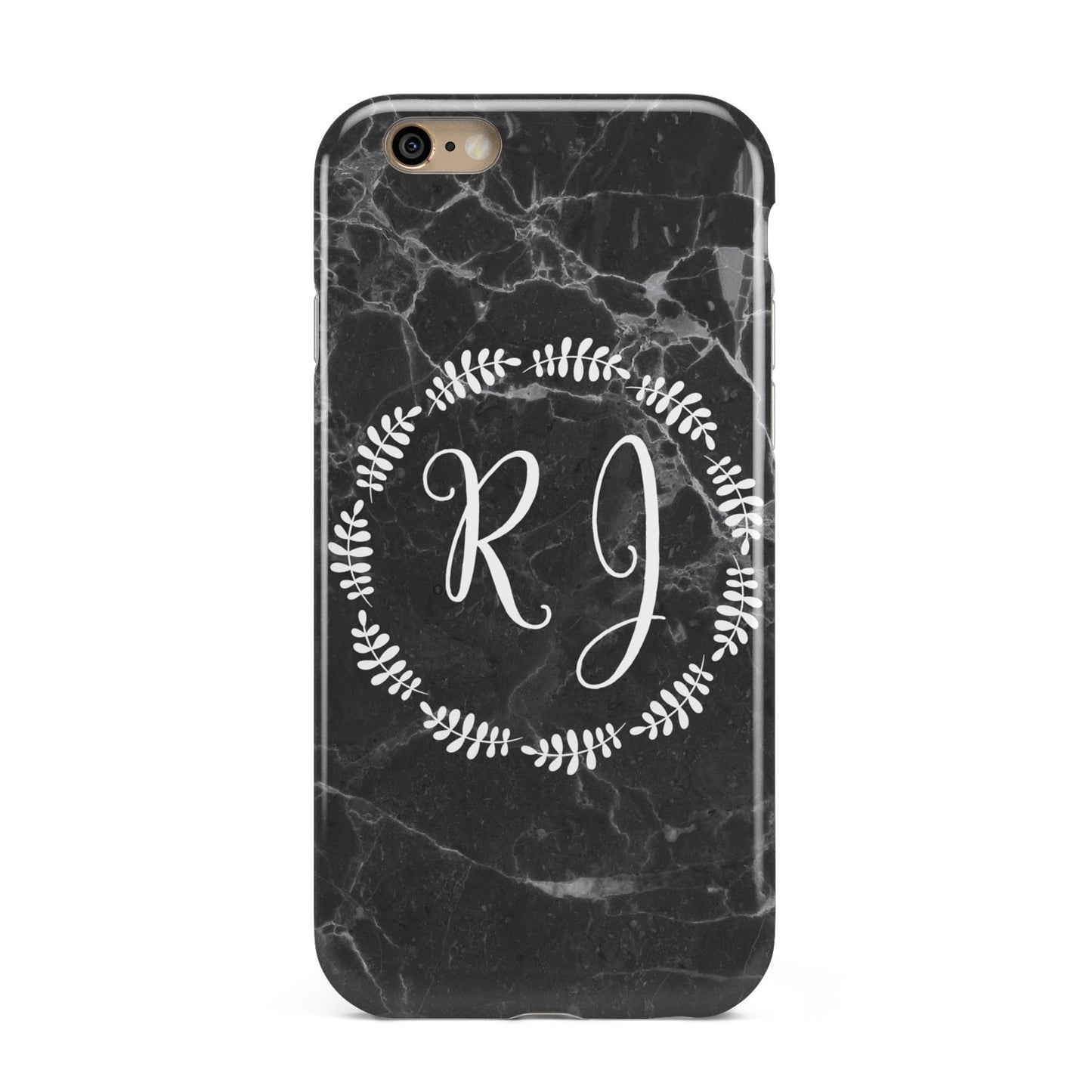 Marble Personalised Initials Apple iPhone 6 3D Tough Case