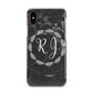 Marble Personalised Initials Apple iPhone XS 3D Snap Case