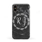 Marble Personalised Initials Apple iPhone XS 3D Tough