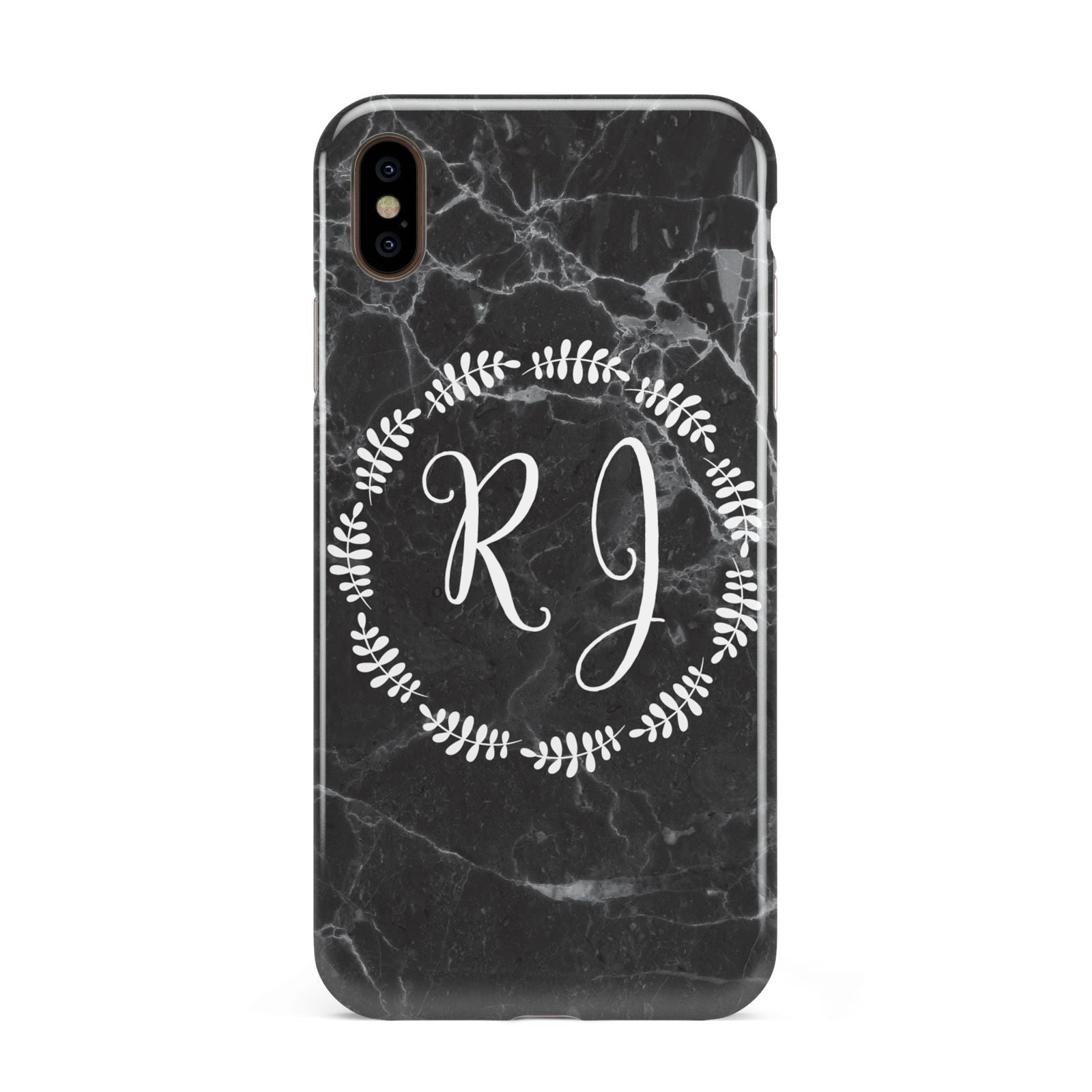 Marble Personalised Initials Apple iPhone Xs Max 3D Tough Case