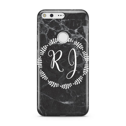 Marble Personalised Initials Google Pixel Case