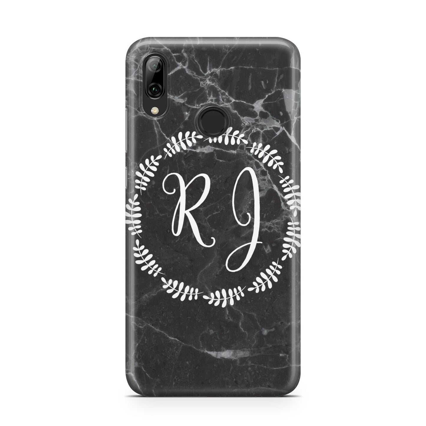 Marble Personalised Initials Huawei Y7 2019