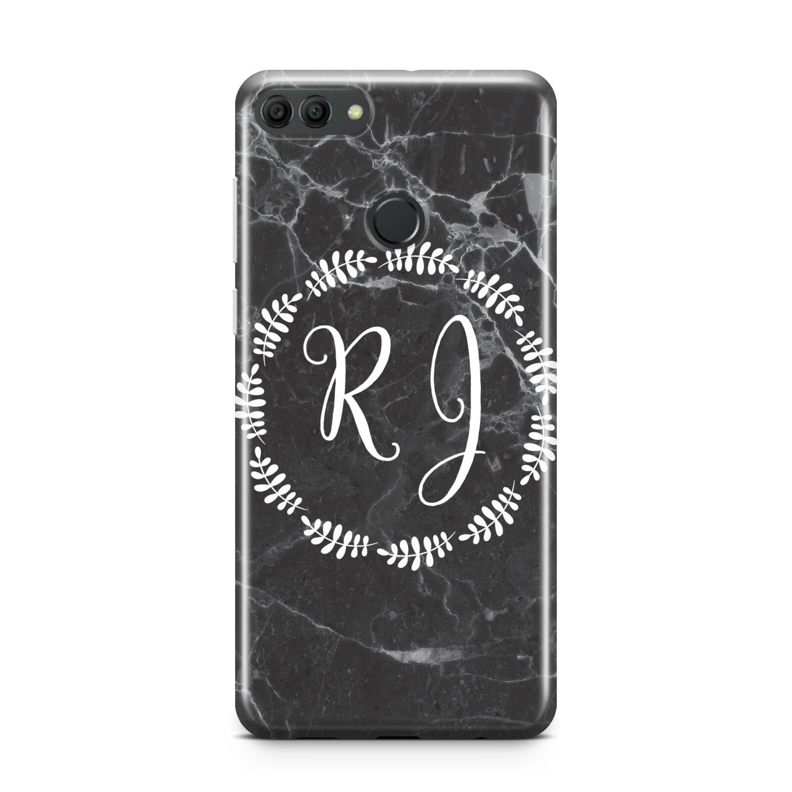 Marble Personalised Initials Huawei Y9 2018
