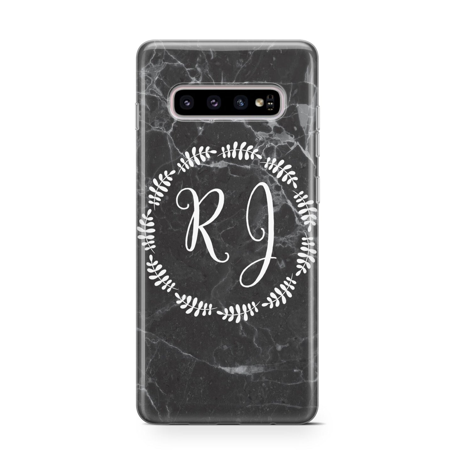 Marble Personalised Initials Protective Samsung Galaxy Case