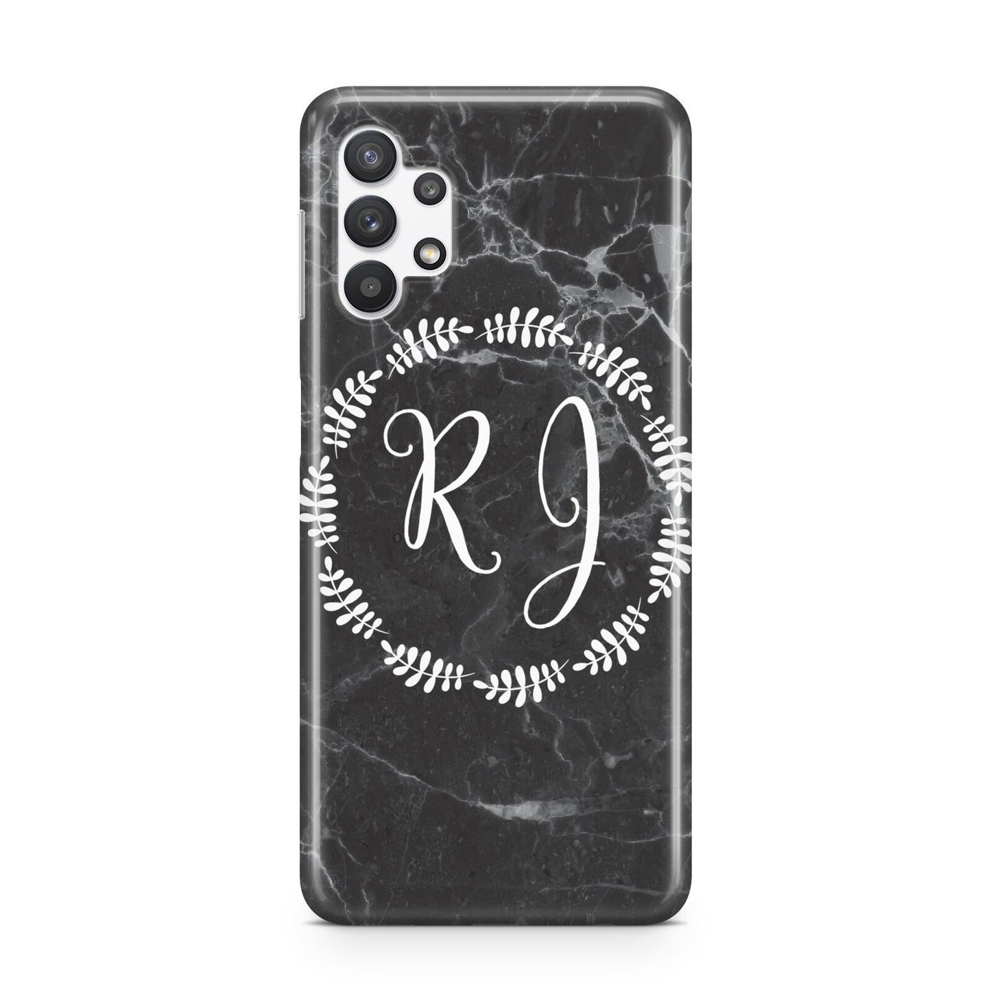 Marble Personalised Initials Samsung A32 5G Case