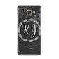 Marble Personalised Initials Samsung Galaxy A3 2016 Case on gold phone