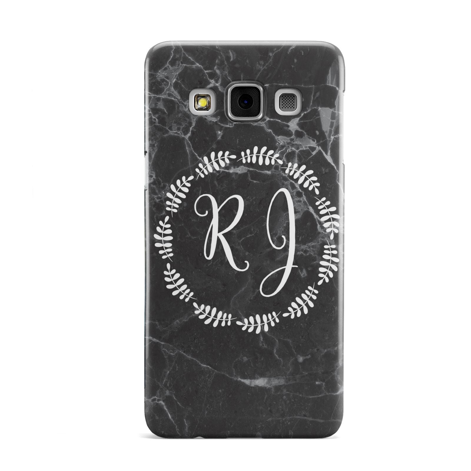 Marble Personalised Initials Samsung Galaxy A3 Case