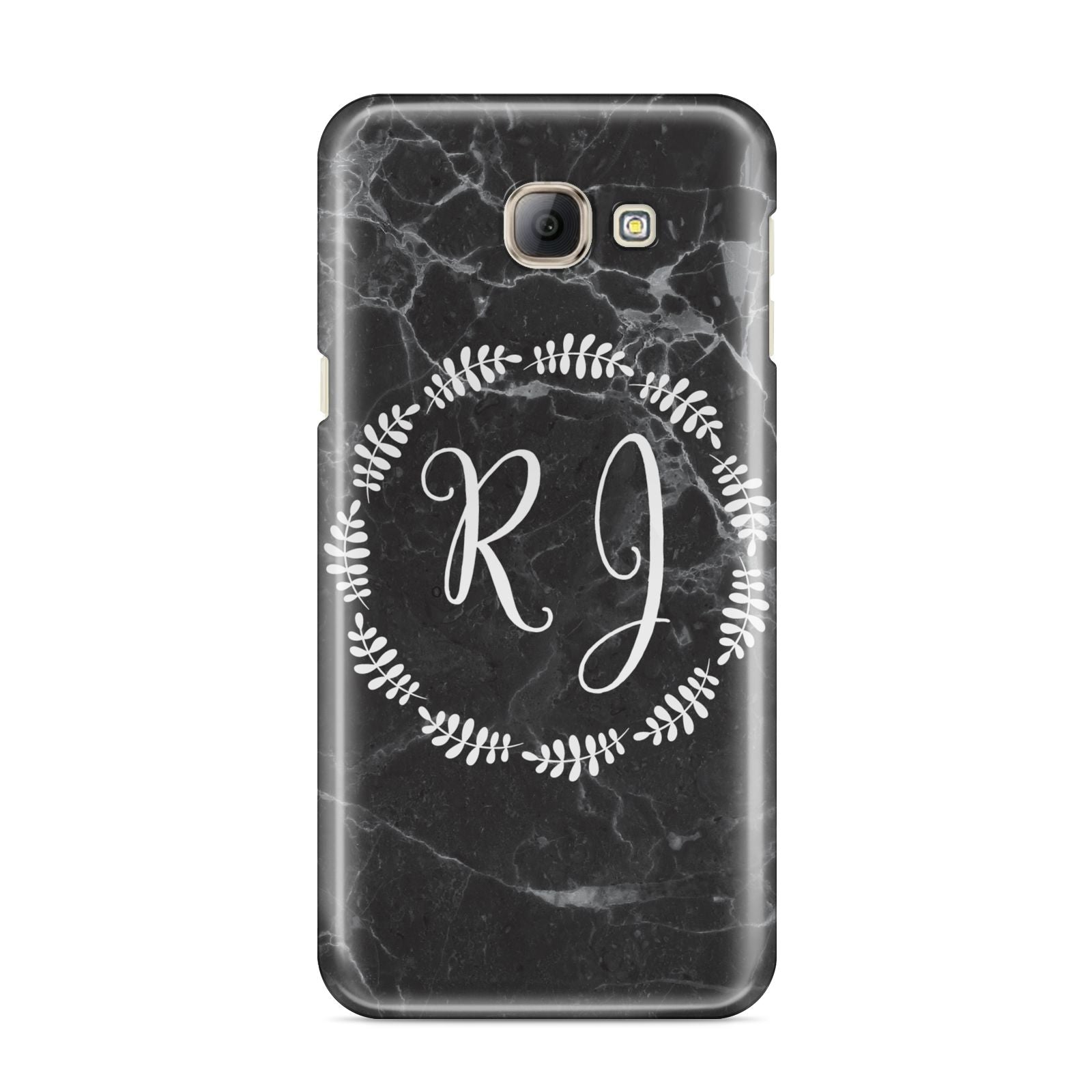 Marble Personalised Initials Samsung Galaxy A8 2016 Case