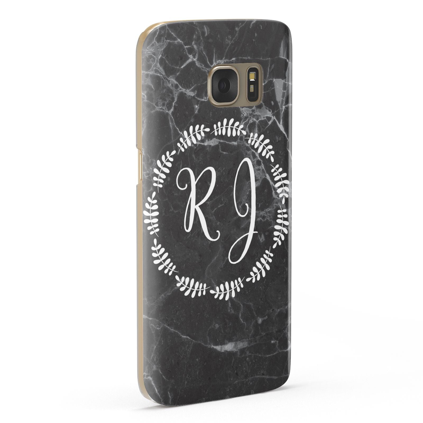 Marble Personalised Initials Samsung Galaxy Case Fourty Five Degrees