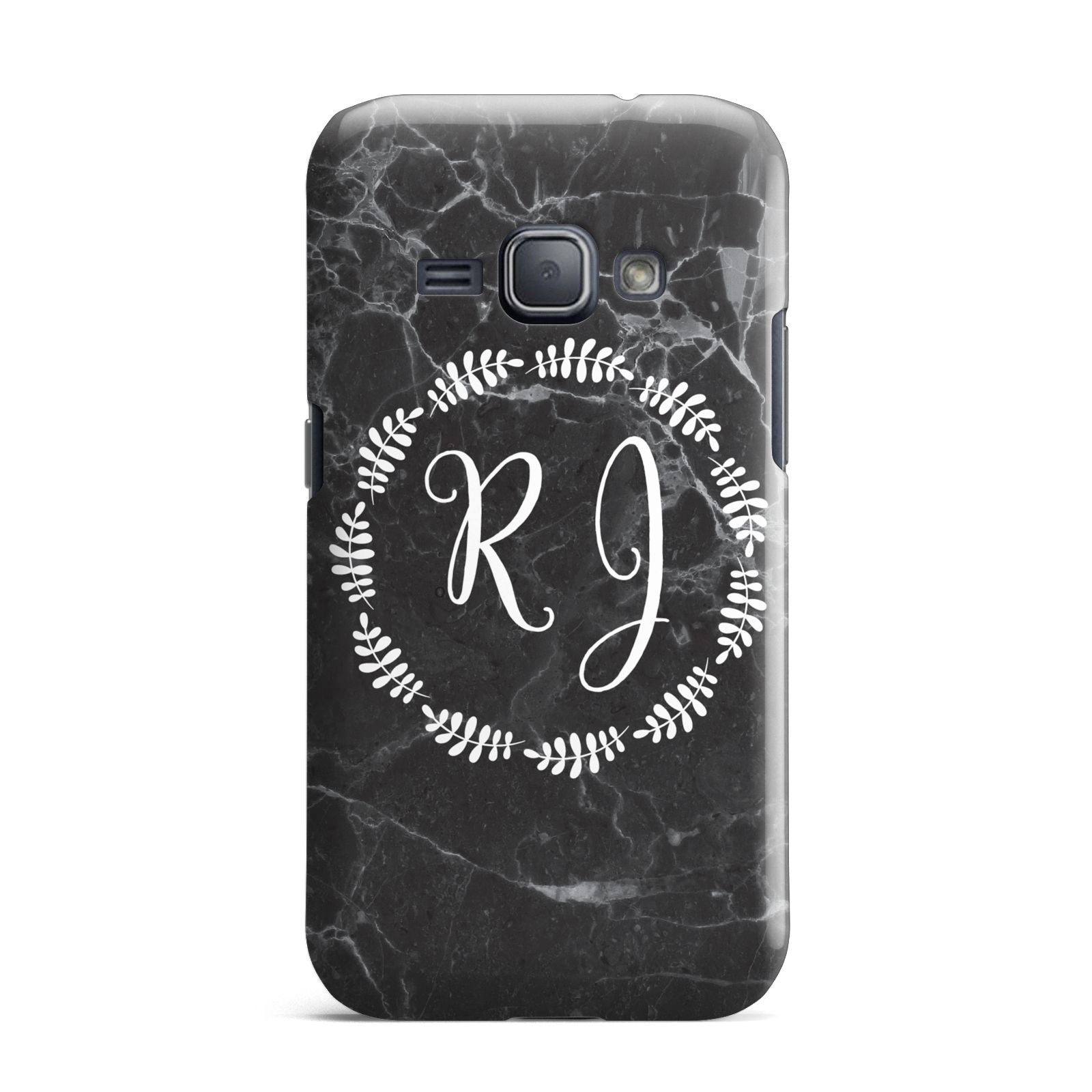 Marble Personalised Initials Samsung Galaxy J1 2016 Case