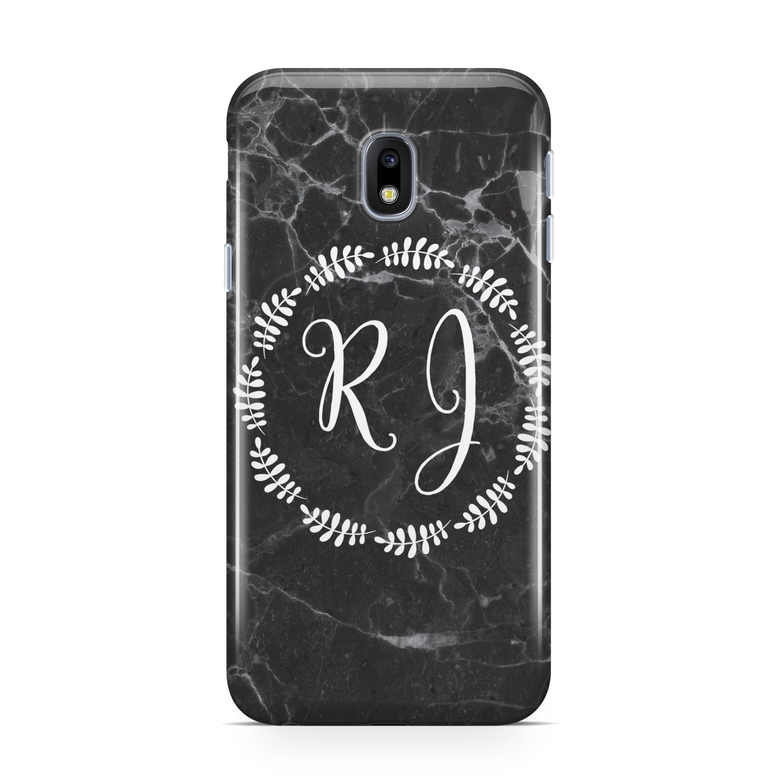 Marble Personalised Initials Samsung Galaxy J3 2017 Case