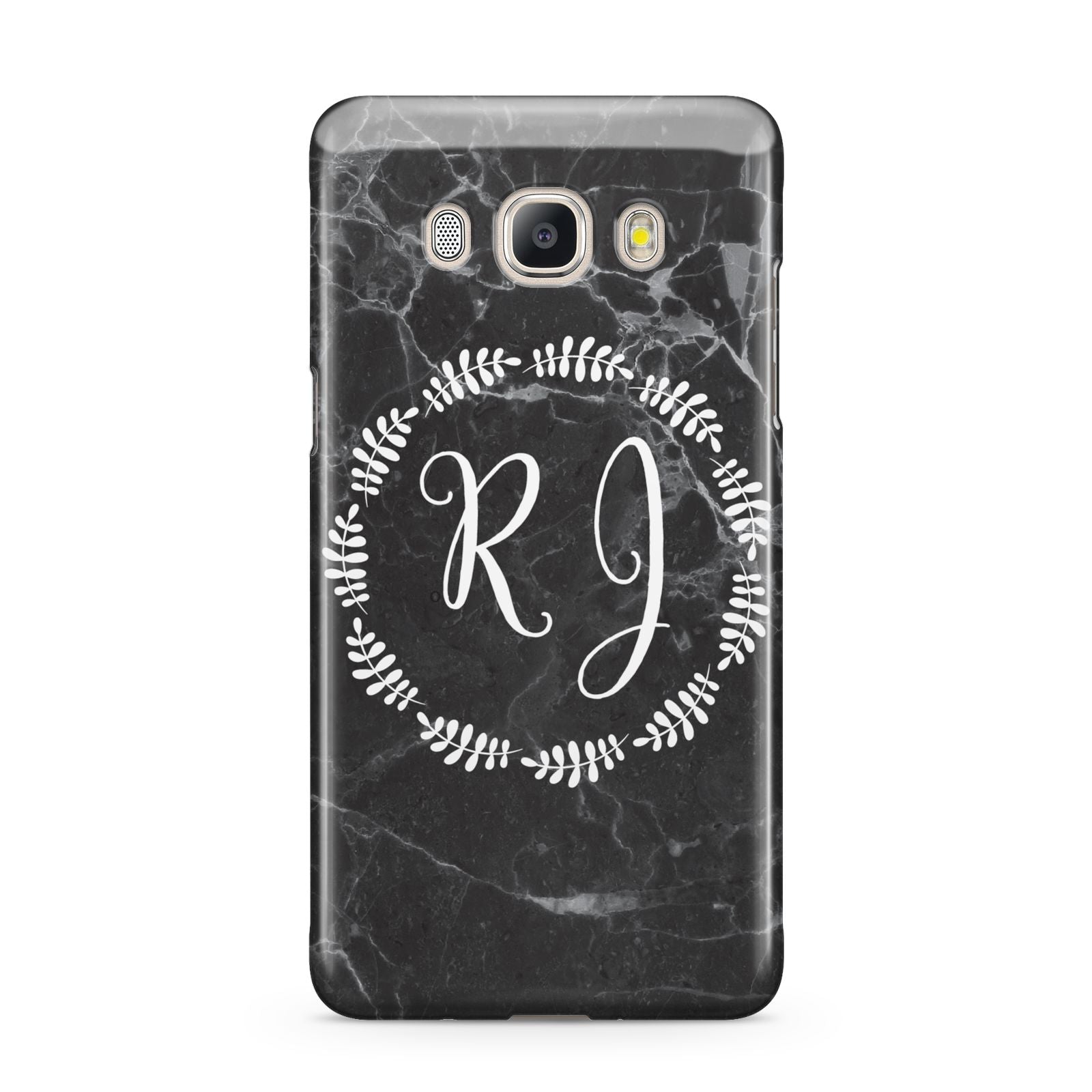 Marble Personalised Initials Samsung Galaxy J5 2016 Case