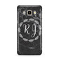 Marble Personalised Initials Samsung Galaxy J7 2016 Case on gold phone