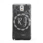 Marble Personalised Initials Samsung Galaxy Note 3 Case